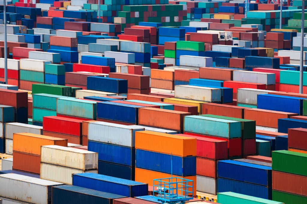 Stockphoto: stacked containers